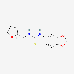 molecular formula C14H18N2O3S B4121270 1-(1,3-Benzodioxol-5-yl)-3-[1-(tetrahydrofuran-2-yl)ethyl]thiourea 