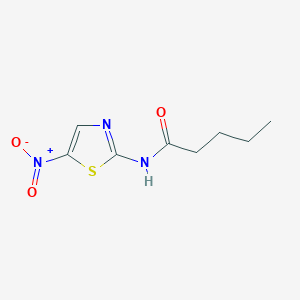 molecular formula C8H11N3O3S B4121274 N-(5-nitro-1,3-thiazol-2-yl)pentanamide CAS No. 14538-17-1