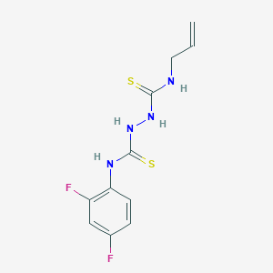 molecular formula C11H12F2N4S2 B4121281 N-allyl-N'-(2,4-difluorophenyl)-1,2-hydrazinedicarbothioamide 