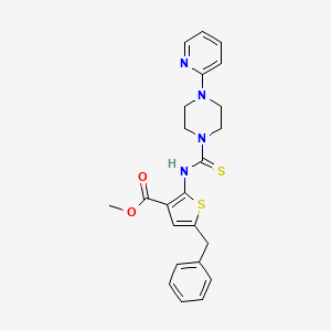 methyl 5-benzyl-2-({[4-(2-pyridinyl)-1-piperazinyl]carbonothioyl}amino)-3-thiophenecarboxylate