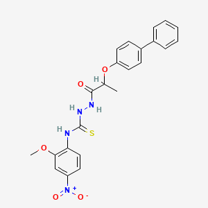 2-[2-(biphenyl-4-yloxy)propanoyl]-N-(2-methoxy-4-nitrophenyl)hydrazinecarbothioamide