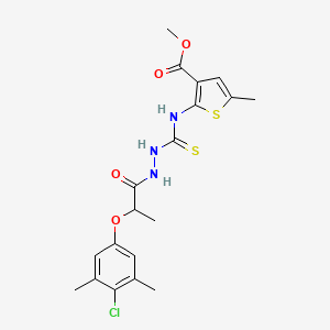 methyl 2-[({2-[2-(4-chloro-3,5-dimethylphenoxy)propanoyl]hydrazino}carbonothioyl)amino]-5-methyl-3-thiophenecarboxylate