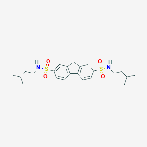 molecular formula C23H32N2O4S2 B412132 N2,N7-diisopentyl-9H-2,7-fluorenedisulfonamide 