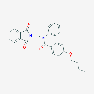molecular formula C26H24N2O4 B412133 4-butoxy-N-[(1,3-dioxo-1,3-dihydro-2H-isoindol-2-yl)methyl]-N-phenylbenzamide 