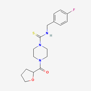 N-(4-fluorobenzyl)-4-(tetrahydro-2-furanylcarbonyl)-1-piperazinecarbothioamide