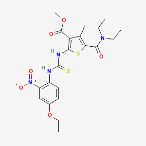 methyl 5-[(diethylamino)carbonyl]-2-({[(4-ethoxy-2-nitrophenyl)amino]carbonothioyl}amino)-4-methyl-3-thiophenecarboxylate