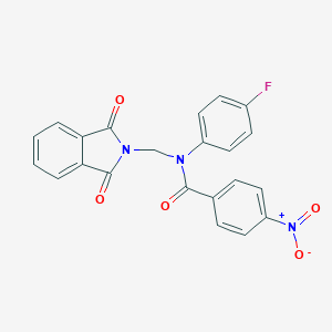 molecular formula C22H14FN3O5 B412136 N-[(1,3-dioxo-1,3-dihydro-2H-isoindol-2-yl)methyl]-N-(4-fluorophenyl)-4-nitrobenzamide 