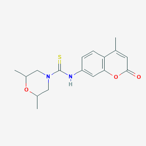 2,6-dimethyl-N-(4-methyl-2-oxo-2H-chromen-7-yl)-4-morpholinecarbothioamide