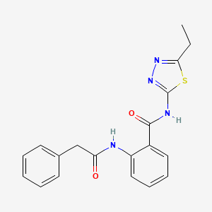 N-(5-ethyl-1,3,4-thiadiazol-2-yl)-2-[(2-phenylacetyl)amino]benzamide