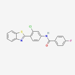 N-[4-(1,3-benzothiazol-2-yl)-3-chlorophenyl]-4-fluorobenzamide