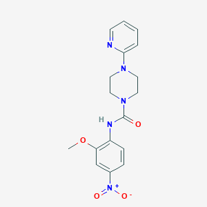 molecular formula C17H19N5O4 B4121399 N-(2-methoxy-4-nitrophenyl)-4-(pyridin-2-yl)piperazine-1-carboxamide 