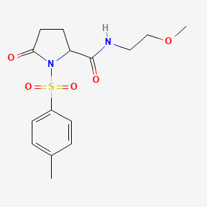 N-(2-methoxyethyl)-1-[(4-methylphenyl)sulfonyl]-5-oxoprolinamide