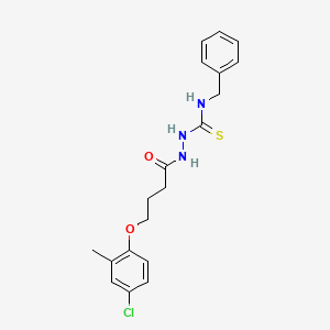 molecular formula C19H22ClN3O2S B4121456 N-benzyl-2-[4-(4-chloro-2-methylphenoxy)butanoyl]hydrazinecarbothioamide 