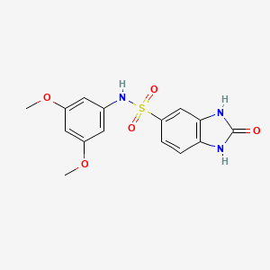 molecular formula C15H15N3O5S B4121465 N-(3,5-dimethoxyphenyl)-2-oxo-2,3-dihydro-1H-benzimidazole-5-sulfonamide 