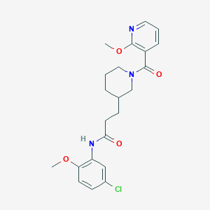 N-(5-chloro-2-methoxyphenyl)-3-{1-[(2-methoxy-3-pyridinyl)carbonyl]-3-piperidinyl}propanamide