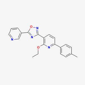 molecular formula C21H18N4O2 B4121495 2-ethoxy-6-(4-methylphenyl)-3-[5-(3-pyridinyl)-1,2,4-oxadiazol-3-yl]pyridine 