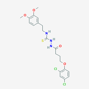 molecular formula C21H25Cl2N3O4S B4121517 2-[4-(2,4-dichlorophenoxy)butanoyl]-N-[2-(3,4-dimethoxyphenyl)ethyl]hydrazinecarbothioamide 