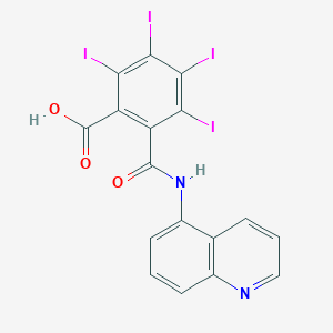 molecular formula C17H8I4N2O3 B412152 3,4,5,6-Tetraiodo-N-(5-quinolyl)phthalamic acid 