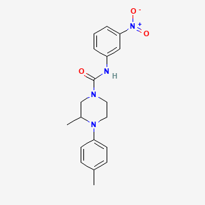 molecular formula C19H22N4O3 B4121534 3-methyl-4-(4-methylphenyl)-N-(3-nitrophenyl)piperazine-1-carboxamide 