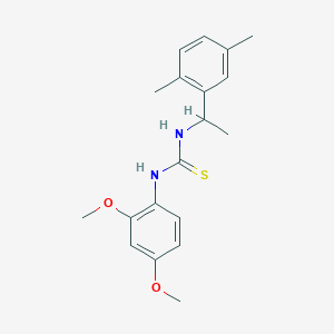 molecular formula C19H24N2O2S B4121536 1-(2,4-Dimethoxyphenyl)-3-[1-(2,5-dimethylphenyl)ethyl]thiourea 