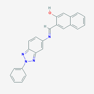 molecular formula C23H16N4O B412156 3-{[(2-phenyl-2H-1,2,3-benzotriazol-5-yl)imino]methyl}-2-naphthol 