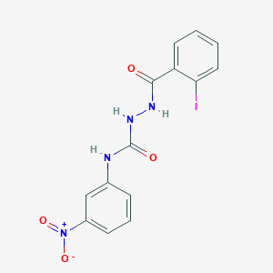 molecular formula C14H11IN4O4 B4121577 2-(2-iodobenzoyl)-N-(3-nitrophenyl)hydrazinecarboxamide 