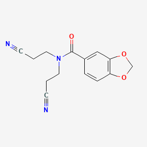 N,N-bis(2-cyanoethyl)-1,3-benzodioxole-5-carboxamide