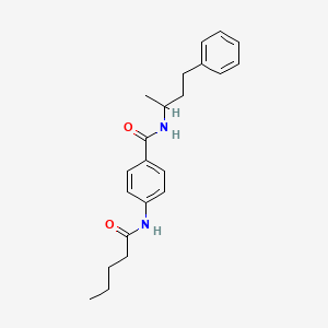 4-(pentanoylamino)-N-(4-phenylbutan-2-yl)benzamide