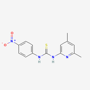 molecular formula C14H14N4O2S B4121591 N-(4,6-dimethyl-2-pyridinyl)-N'-(4-nitrophenyl)thiourea 