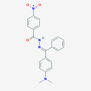 molecular formula C22H20N4O3 B412160 N'-[4-(Dimethylamino)-a-phenylbenzylidene]-4-nitrobenzhydrazide 