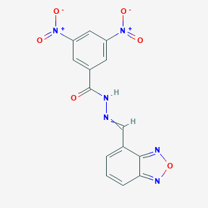molecular formula C14H8N6O6 B412161 N'-(2,1,3-benzoxadiazol-4-ylmethylene)-3,5-dinitrobenzohydrazide 