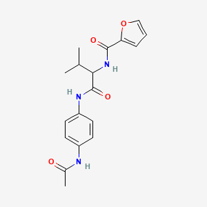 molecular formula C18H21N3O4 B4121654 N~1~-[4-(acetylamino)phenyl]-N~2~-2-furoylvalinamide 