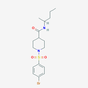 1-(4-bromophenyl)sulfonyl-N-pentan-2-ylpiperidine-4-carboxamide