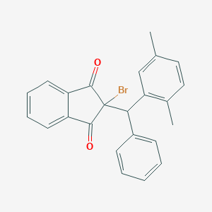 molecular formula C24H19BrO2 B412166 2-bromo-2-[(2,5-dimethylphenyl)(phenyl)methyl]-1H-indene-1,3(2H)-dione 