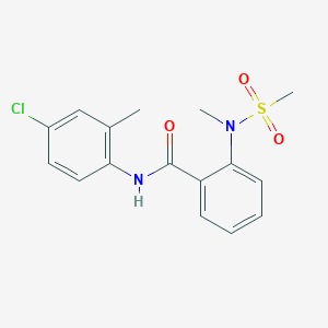 N-(4-chloro-2-methylphenyl)-2-[methyl(methylsulfonyl)amino]benzamide