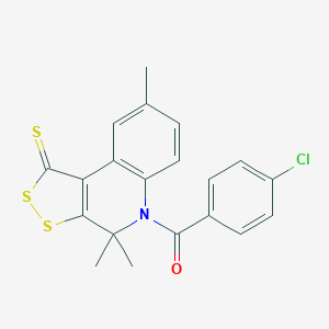 5-(4-chlorobenzoyl)-4,4,8-trimethyl-4,5-dihydro-1H-[1,2]dithiolo[3,4-c]quinoline-1-thione