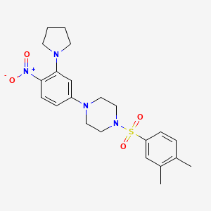 1-[(3,4-dimethylphenyl)sulfonyl]-4-[4-nitro-3-(1-pyrrolidinyl)phenyl]piperazine