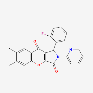 1-(2-Fluorophenyl)-6,7-dimethyl-2-(pyridin-2-yl)-1,2-dihydrochromeno[2,3-c]pyrrole-3,9-dione