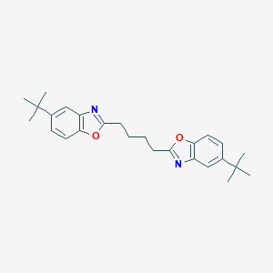 molecular formula C26H32N2O2 B412172 5-Tert-butyl-2-[4-(5-tert-butyl-1,3-benzoxazol-2-yl)butyl]-1,3-benzoxazole 