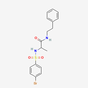 N~2~-[(4-bromophenyl)sulfonyl]-N~1~-(2-phenylethyl)alaninamide