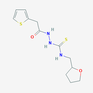 N-(tetrahydrofuran-2-ylmethyl)-2-(thiophen-2-ylacetyl)hydrazinecarbothioamide