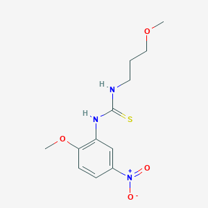 molecular formula C12H17N3O4S B4121739 1-(2-Methoxy-5-nitrophenyl)-3-(3-methoxypropyl)thiourea 