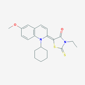 5-(1-cyclohexyl-6-methoxy-2(1H)-quinolinylidene)-3-ethyl-2-thioxo-1,3-thiazolidin-4-one