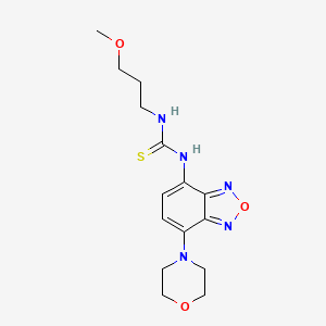 N-(3-methoxypropyl)-N'-[7-(4-morpholinyl)-2,1,3-benzoxadiazol-4-yl]thiourea