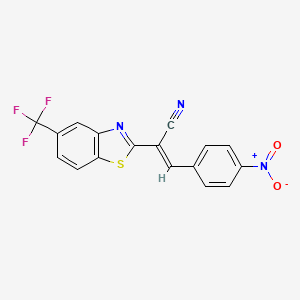 3-(4-nitrophenyl)-2-[5-(trifluoromethyl)-1,3-benzothiazol-2-yl]acrylonitrile