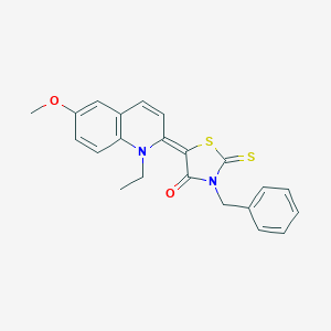 3-benzyl-5-(1-ethyl-6-methoxy-2(1H)-quinolinylidene)-2-thioxo-1,3-thiazolidin-4-one