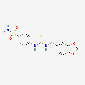 4-({[1-(1,3-Benzodioxol-5-yl)ethyl]carbamothioyl}amino)benzenesulfonamide