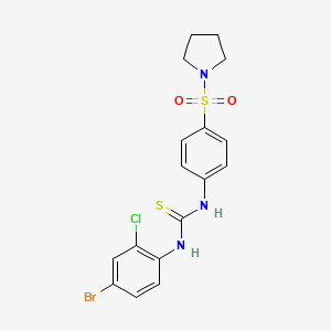 N-(4-bromo-2-chlorophenyl)-N'-[4-(1-pyrrolidinylsulfonyl)phenyl]thiourea