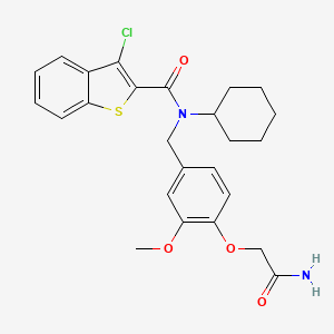 N-[4-(2-amino-2-oxoethoxy)-3-methoxybenzyl]-3-chloro-N-cyclohexyl-1-benzothiophene-2-carboxamide