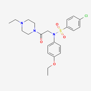 4-chloro-N-(4-ethoxyphenyl)-N-[2-(4-ethyl-1-piperazinyl)-2-oxoethyl]benzenesulfonamide